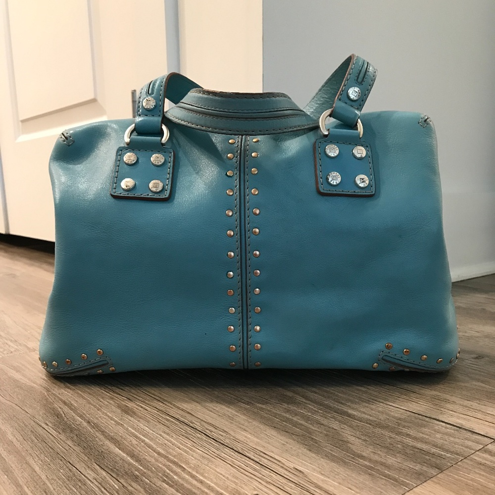 Michael Kors Turquoise Astor Large Satchel Handbag